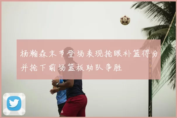 杨瀚森末节登场表现抢眼补篮得分并抢下前场篮板助队争胜